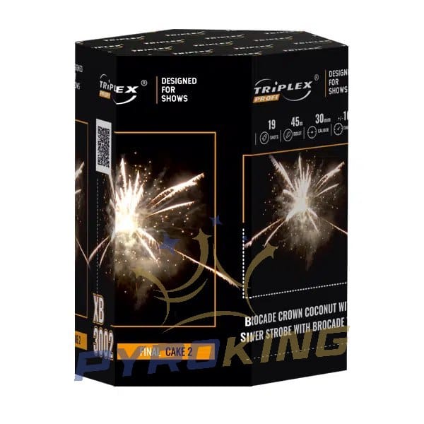 Batteriefeuerwerk Final Cake 2 XB3002 Triplex – 19 Schuss, Kaliber 30 mm