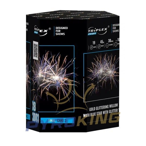 Batteriefeuerwerk Final Cake 3 XB3003 Triplex – 19 Schuss, Kaliber 30 mm