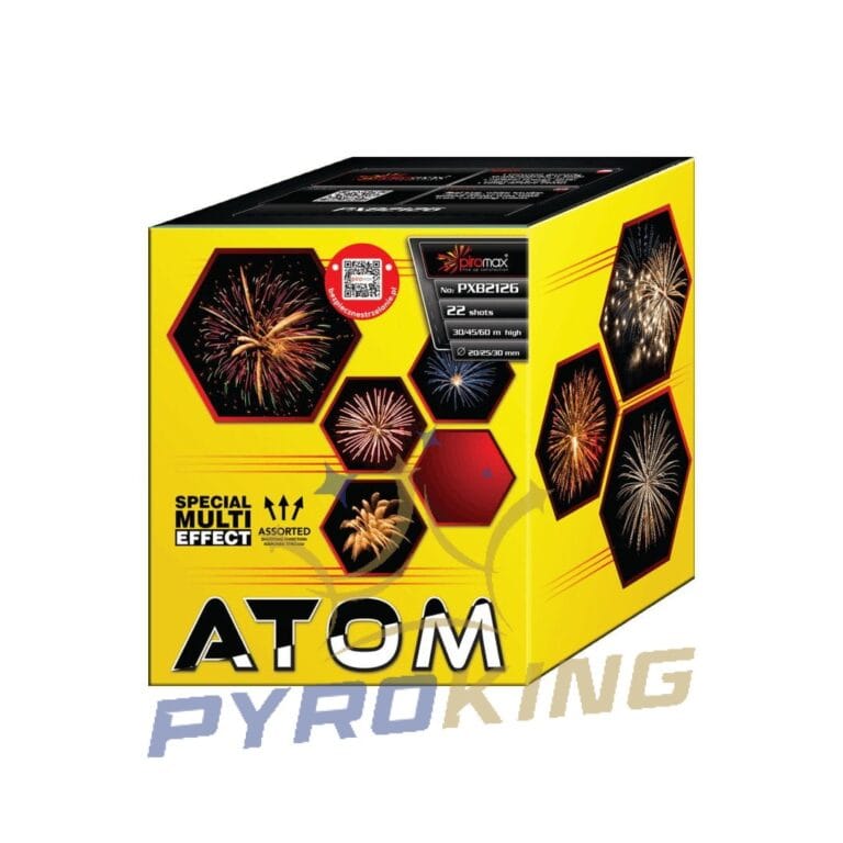 Batteriefeuerwerk Atom PXB2126 Piromax – 22 Schuss, Kaliber 20/25/30 mm