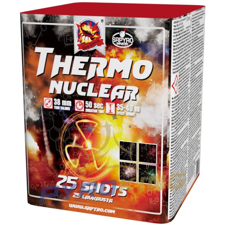 Batteriefeuerwerk Thermonuclear CLE4319 SRPyro – 25 Schuss, Kaliber 38 mm