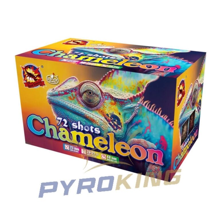 Wyrzutnia fajerwerków Chameleon CLE4580 SRPyro, 72 strzały kalibru 25 mm