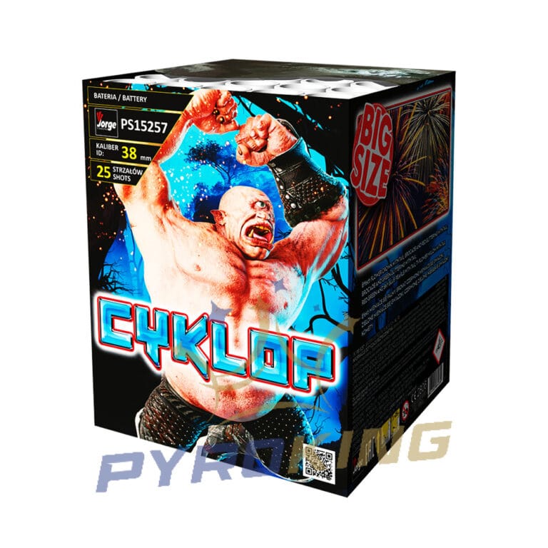 Batteriefeuerwerk Cyklop PS15257 Jorge – 25 Schuss, Kaliber 38 mm