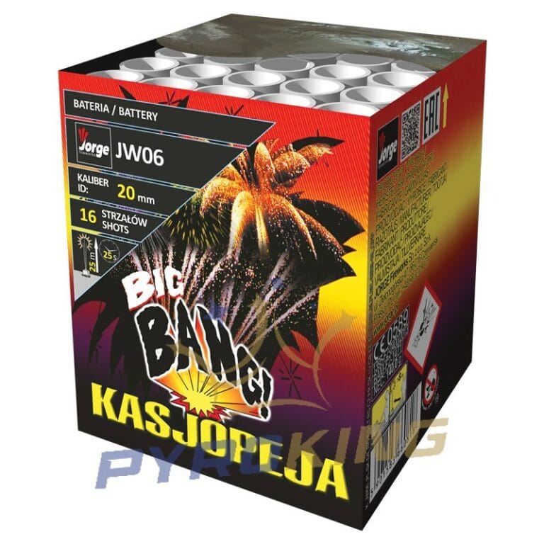 Batteriefeuerwerk Kasjopeja JW06 Jorge – 16 Schuss, Kaliber 20 mm