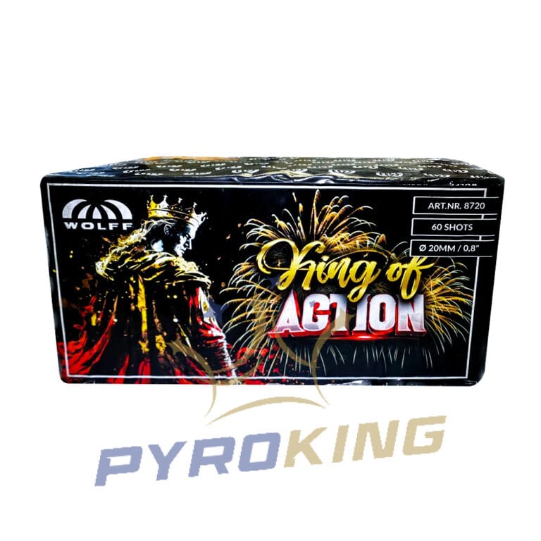 Batteriefeuerwerk King Of Action 8720 Wolff – 60 Schuss, Kaliber 20 mm