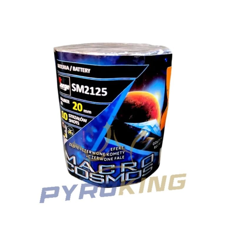 Batteriefeuerwerk Macrocosmos II SM2125 Jorge – 10 Schuss, Kaliber 20 mm