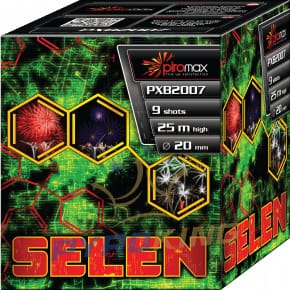 Batteriefeuerwerk Selen PXB2007P Piromax – 9 Schuss, Kaliber 20 mm
