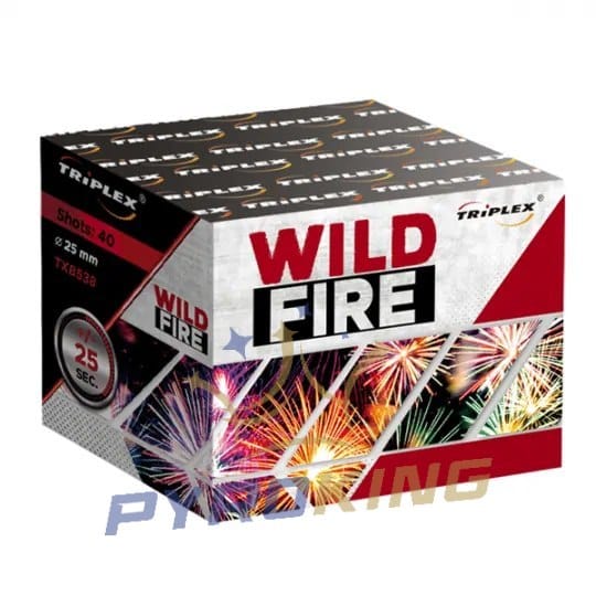 Batteriefeuerwerk Wild Fire TXB538 Triplex – 40 Schuss, Kaliber 25 mm