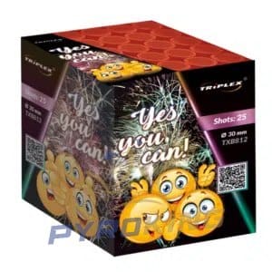 Batteriefeuerwerk Yes You Can! TXB812 Triplex – 25 Schuss, Kaliber 30 mm