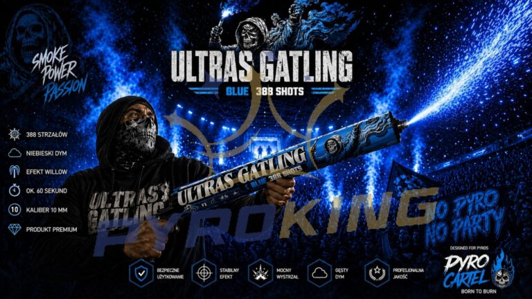 Ultras Gatling Blue 388 Schuss 10 mm PC2G2B Pyro Cartel F2 – Bild 2