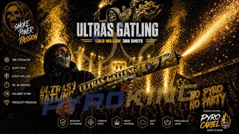 Ultras Gatling Gold Willow 388 Schuss 10 mm PC2G2GW Pyro Cartel F2 – Bild 2