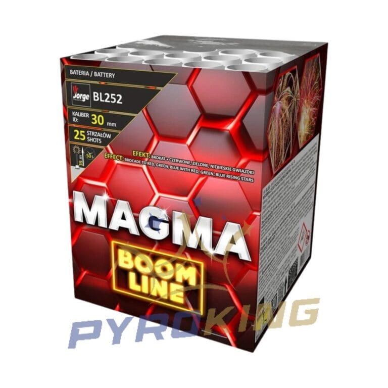 Batteriefeuerwerk Magma BL252 Jorge – 25 Schuss, Kaliber 30 mm