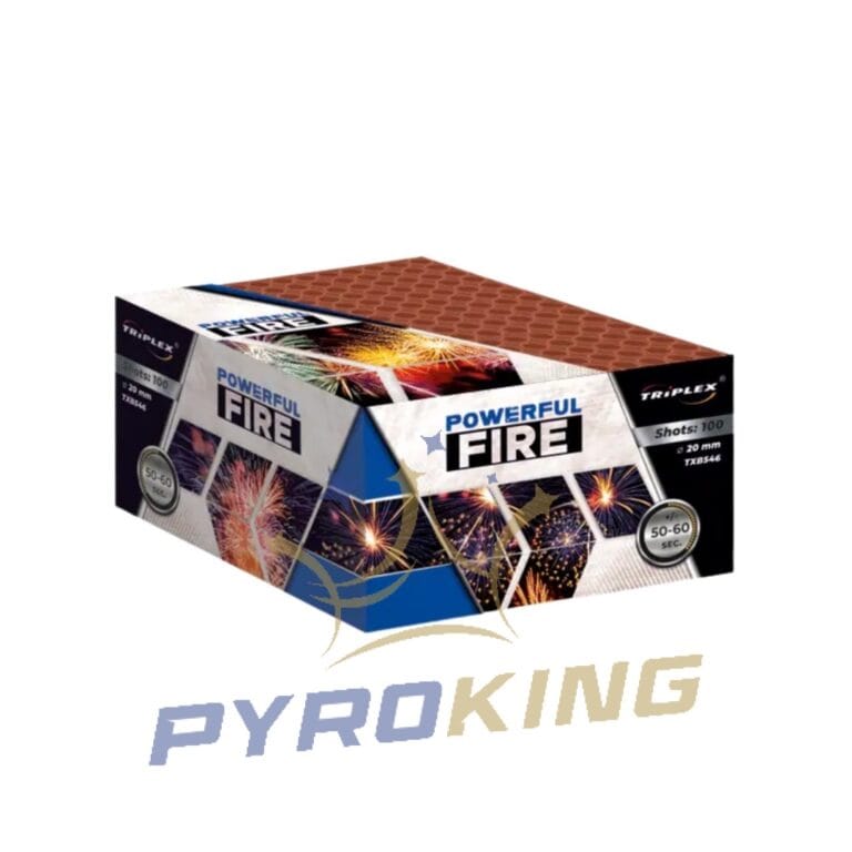 Batteriefeuerwerk Powerful Fire TXB546 Triplex – 100 Schuss, Kaliber 20 mm