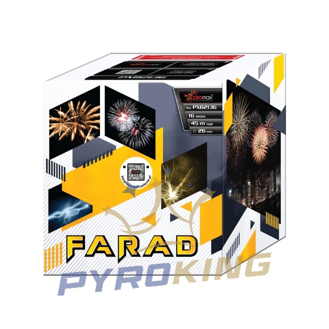 Batteriefeuerwerk Farad PXB2136 - 16 Schuss, Kaliber 26mm Batteriefeuerwerk Farad PXB2136 - 16 Schuss, Kaliber 26mm