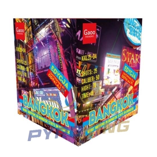 Batteriefeuerwerk Bangkok XXL25-04 Gaoo – 25 Schuss, Kaliber 50 mm