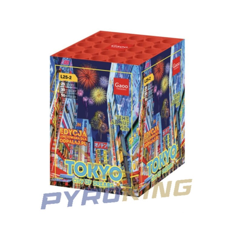 Batteriefeuerwerk Tokyo L25-2 Gaoo – 25 Schuss, Kaliber 30 mm