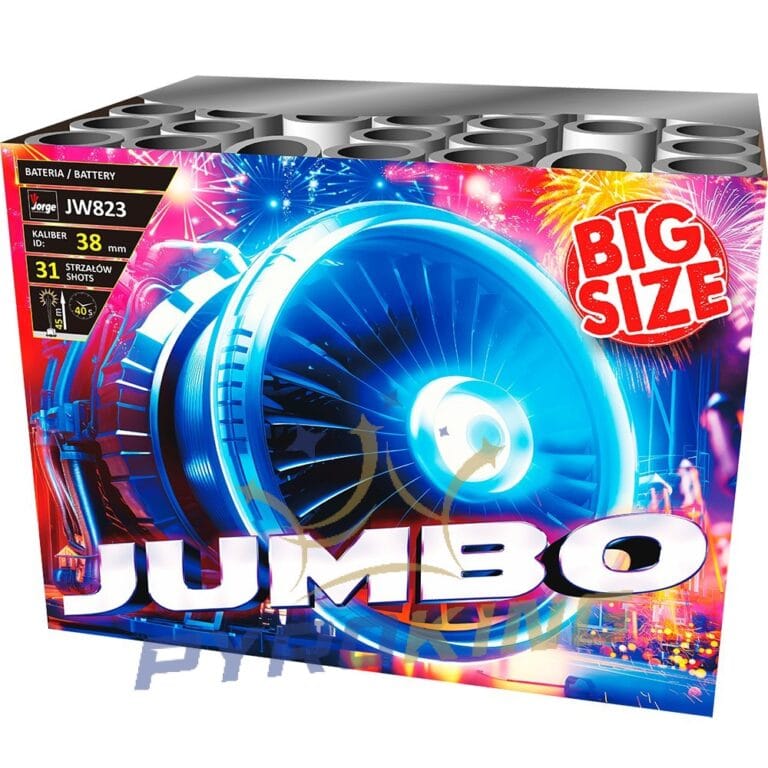 Batteriefeuerwerk Jumbo JW823 Jorge – 31 Schuss, Kaliber 38 mm