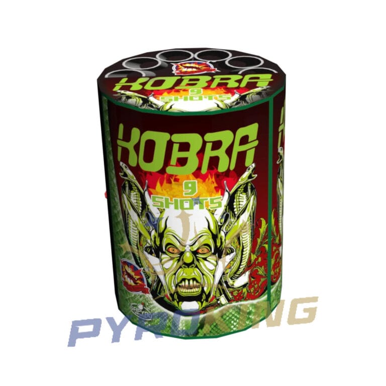 Batteriefeuerwerk Kobra CLE4359 SRPyro – 9 Schuss, Kaliber 38 mm