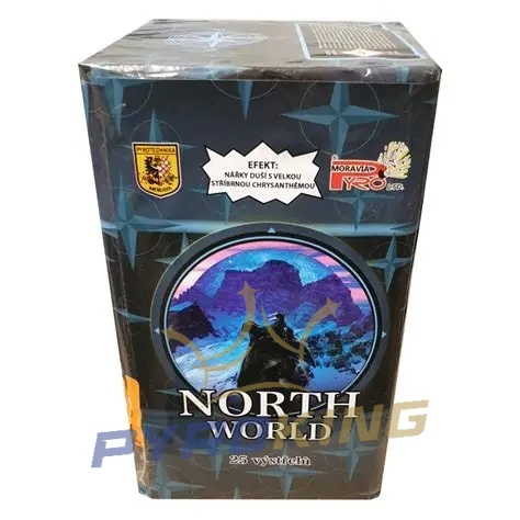 Batteriefeuerwerk North World 25 Schuss 25 mm PMB25N – Pyro Moravia