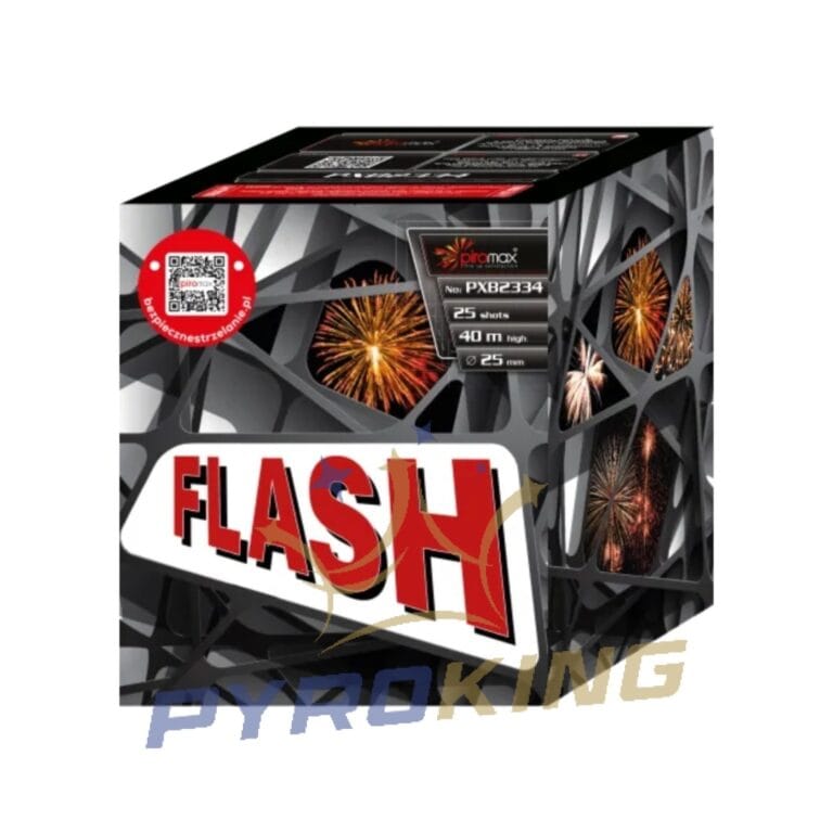 Batteriefeuerwerk Flash PXB2334 Piromax – 25 Schuss, Kaliber 25 mm