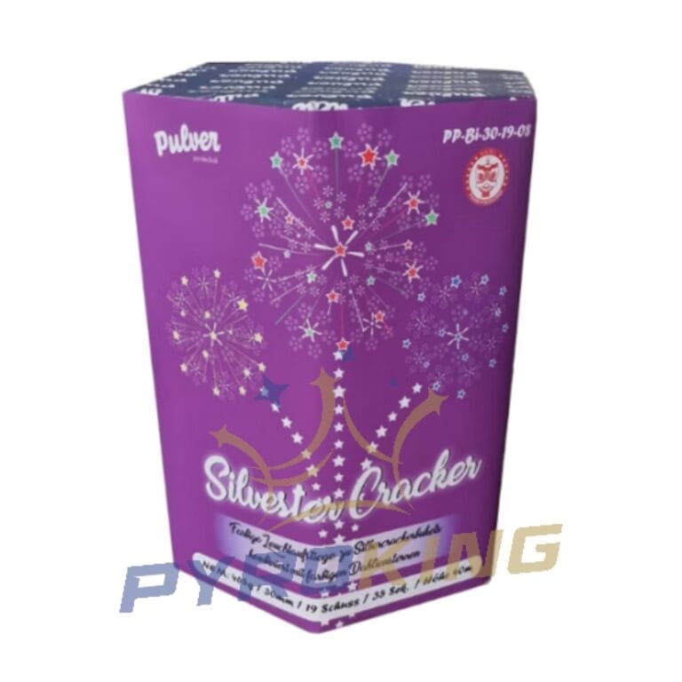 Batteriefeuerwerk Pulver Silvester Cracker 19 Schuss 30mm PP-BI-30-19-08
