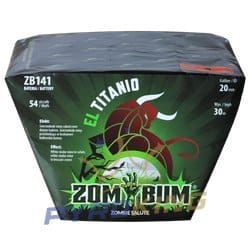 Batteriefeuerwerk El Titanio V ZB141 Zom Bum – 54 Schuss, Kaliber 20 mm