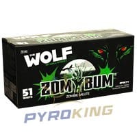 Batteriefeuerwerk Wolf of the Wall Street ZB340 Zom Bum – 51 Schuss, Kaliber 30 mm