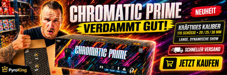 Chromatic Prime 170 Schüsse 20/25/30 mm – Feuerwerksbatterie von Danger Hobby bei PyroKing