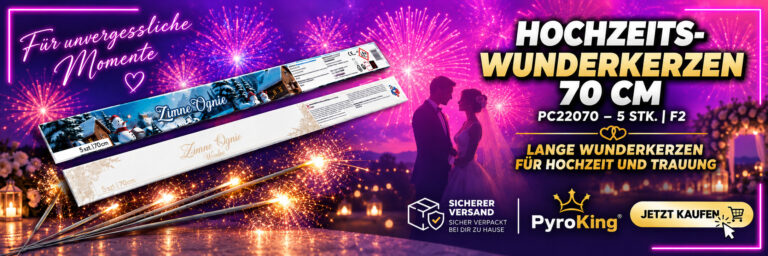 Hochzeits-Wunderkerzen 70 cm PC22070 – 5 Stück für Hochzeit und Trauung bei PyroKing