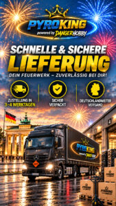 PyroKing – schnelle und sichere Feuerwerk-Lieferung in Deutschland in 3–4 Werktagen